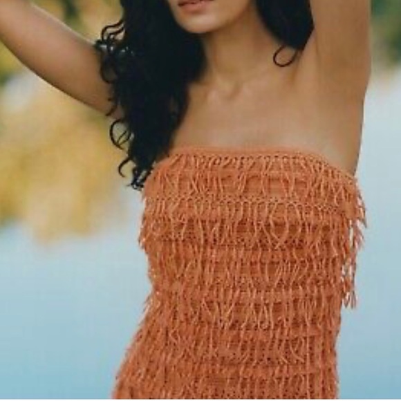 “ let me be fringed” 🍊tubed mini dress for Anthropologie - Picture 3 of 13